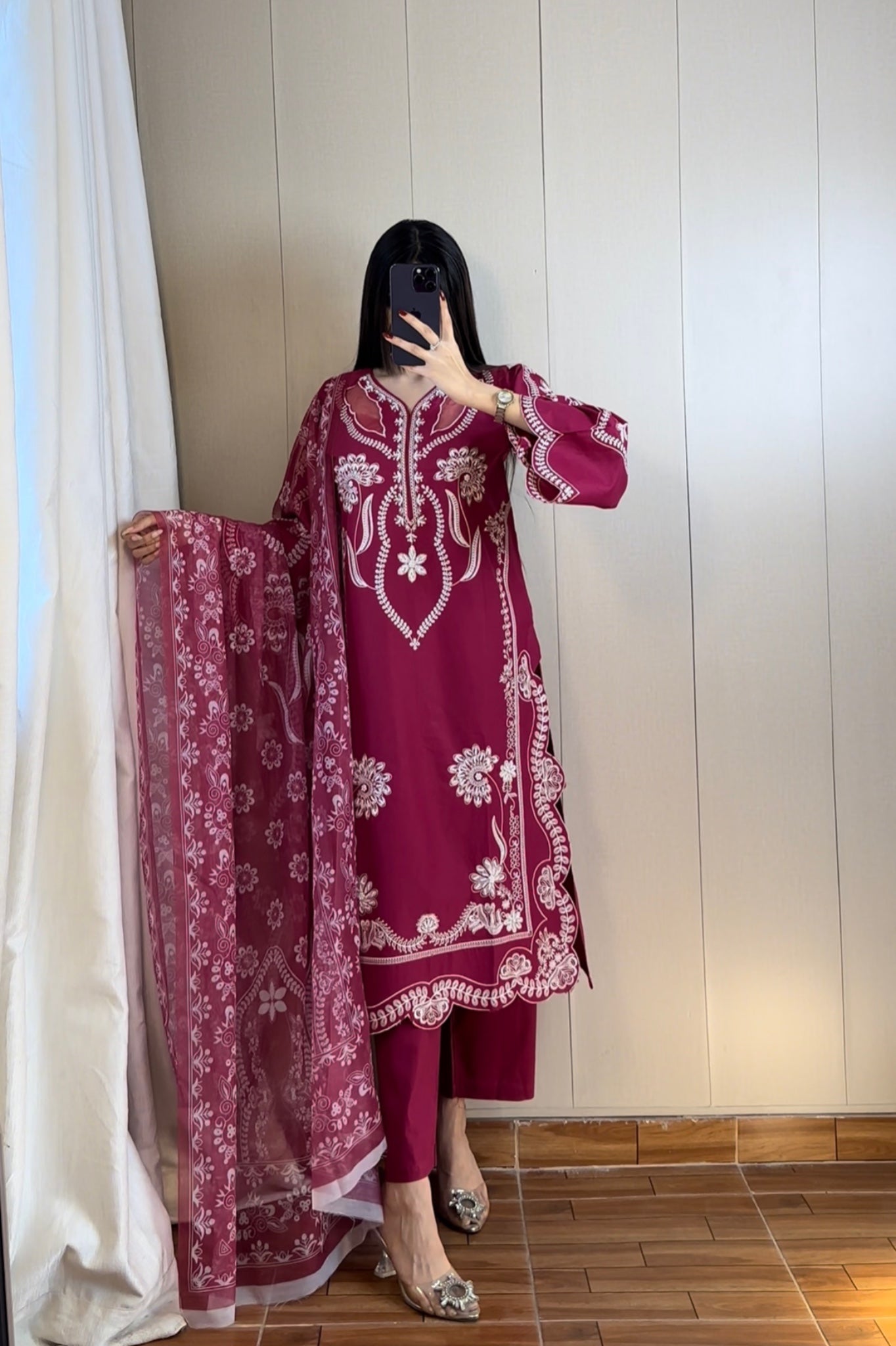 Ruby 3Pc Embroidered Dress