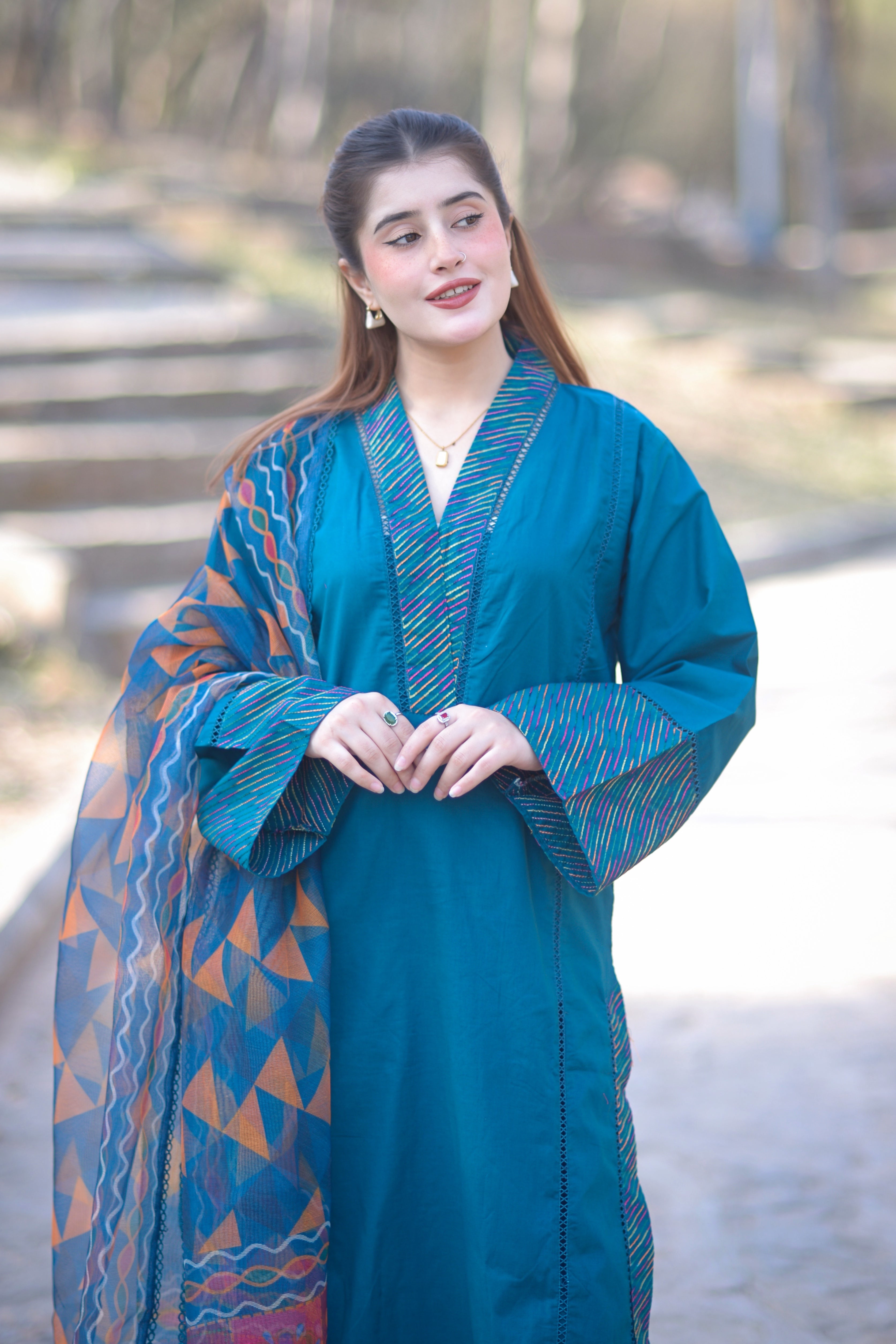 NEW ARRIVAL - NOORE 3PC EMBROIDERED DRESS