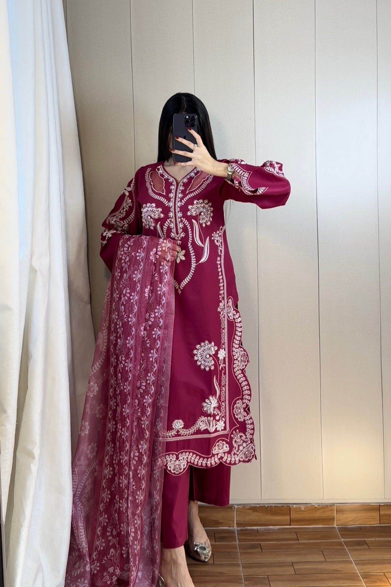 Ruby 3Pc Embroidered Dress