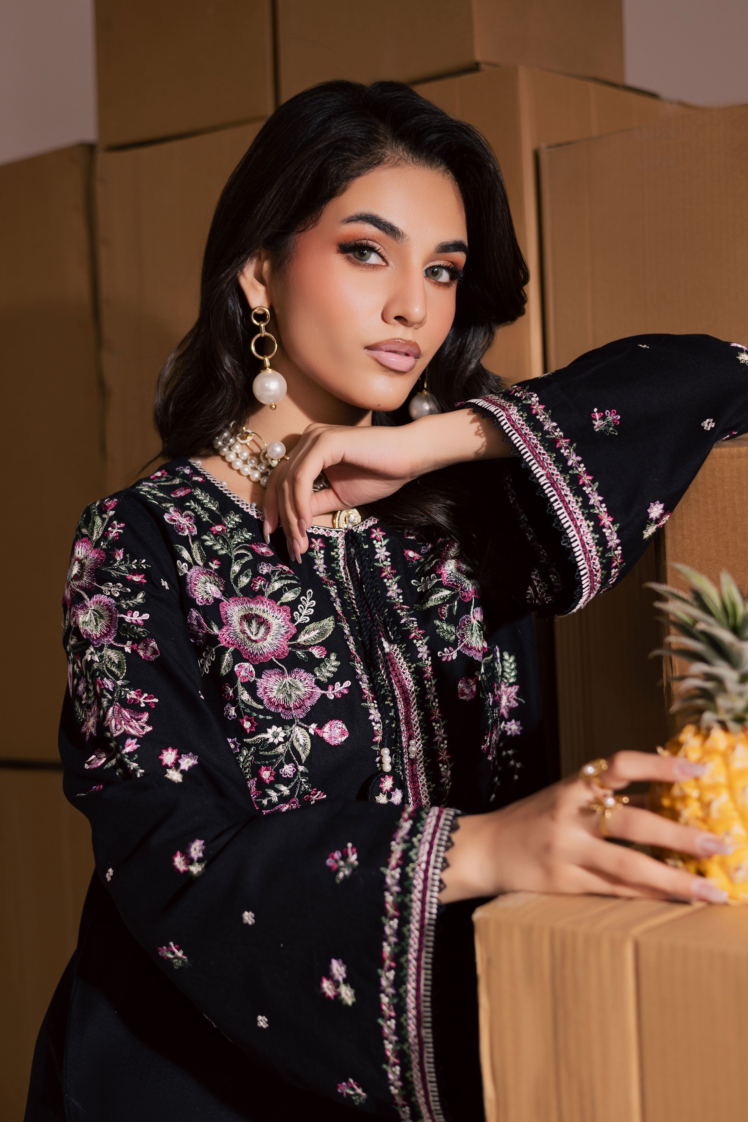 Deejo 2Pc Embroidered Dress