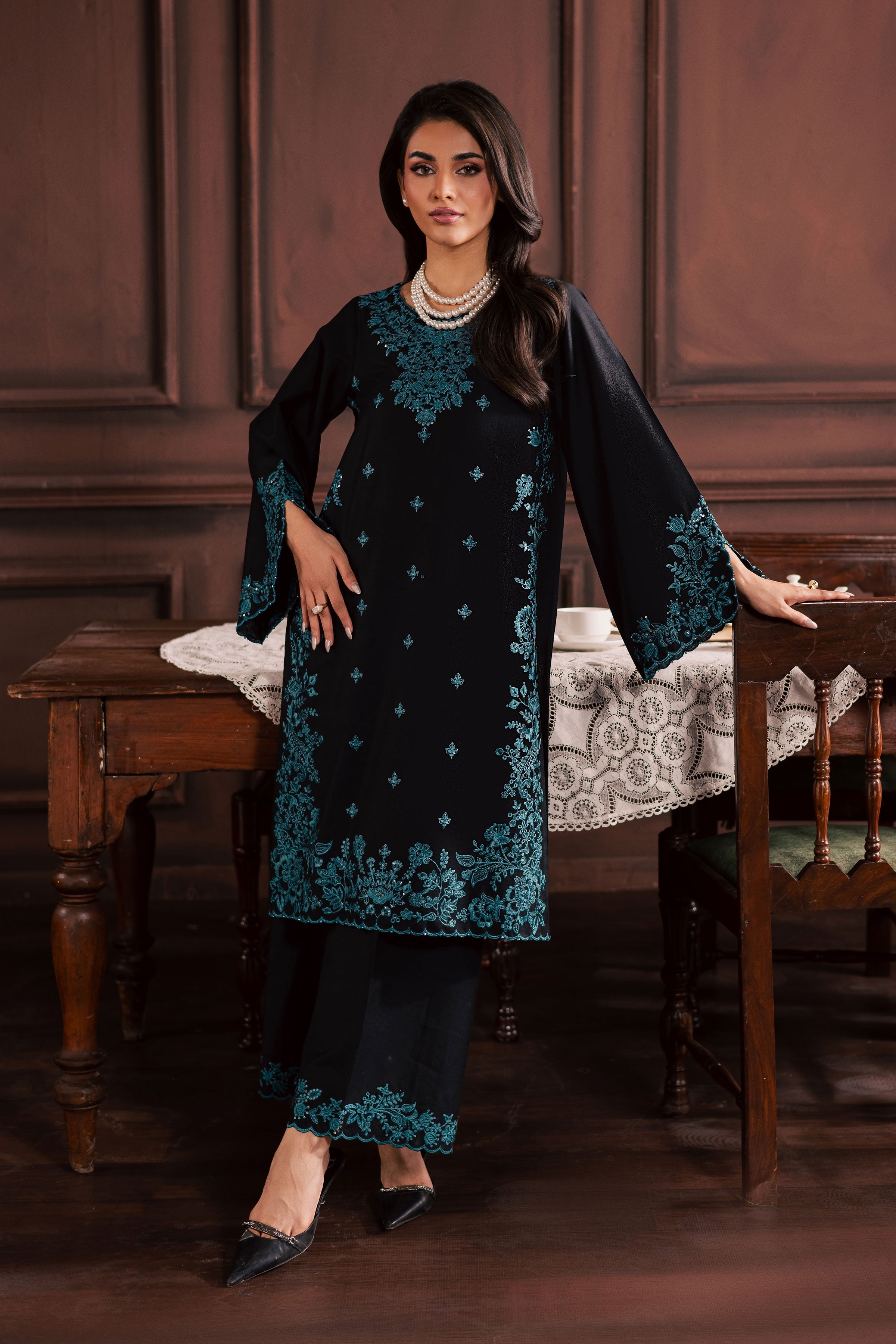 Dreamboat 2Pc Embroidered Dress