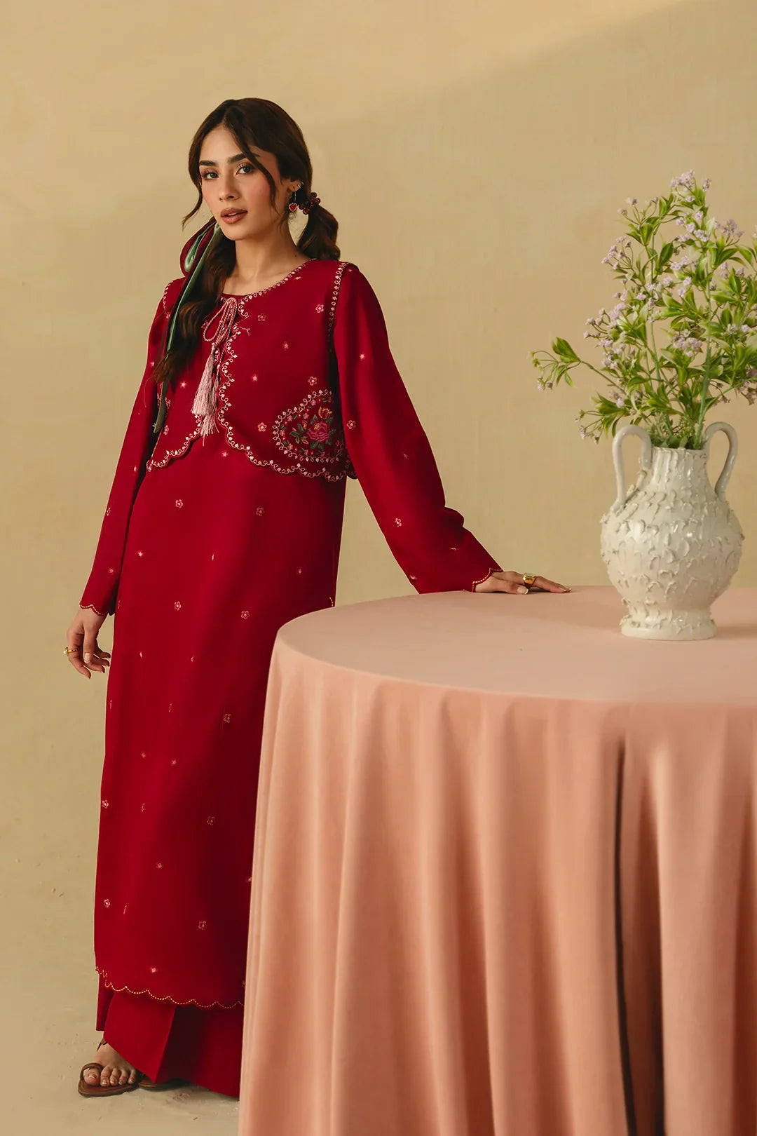 Green Nairobi 2Pc Embroidered Dress
