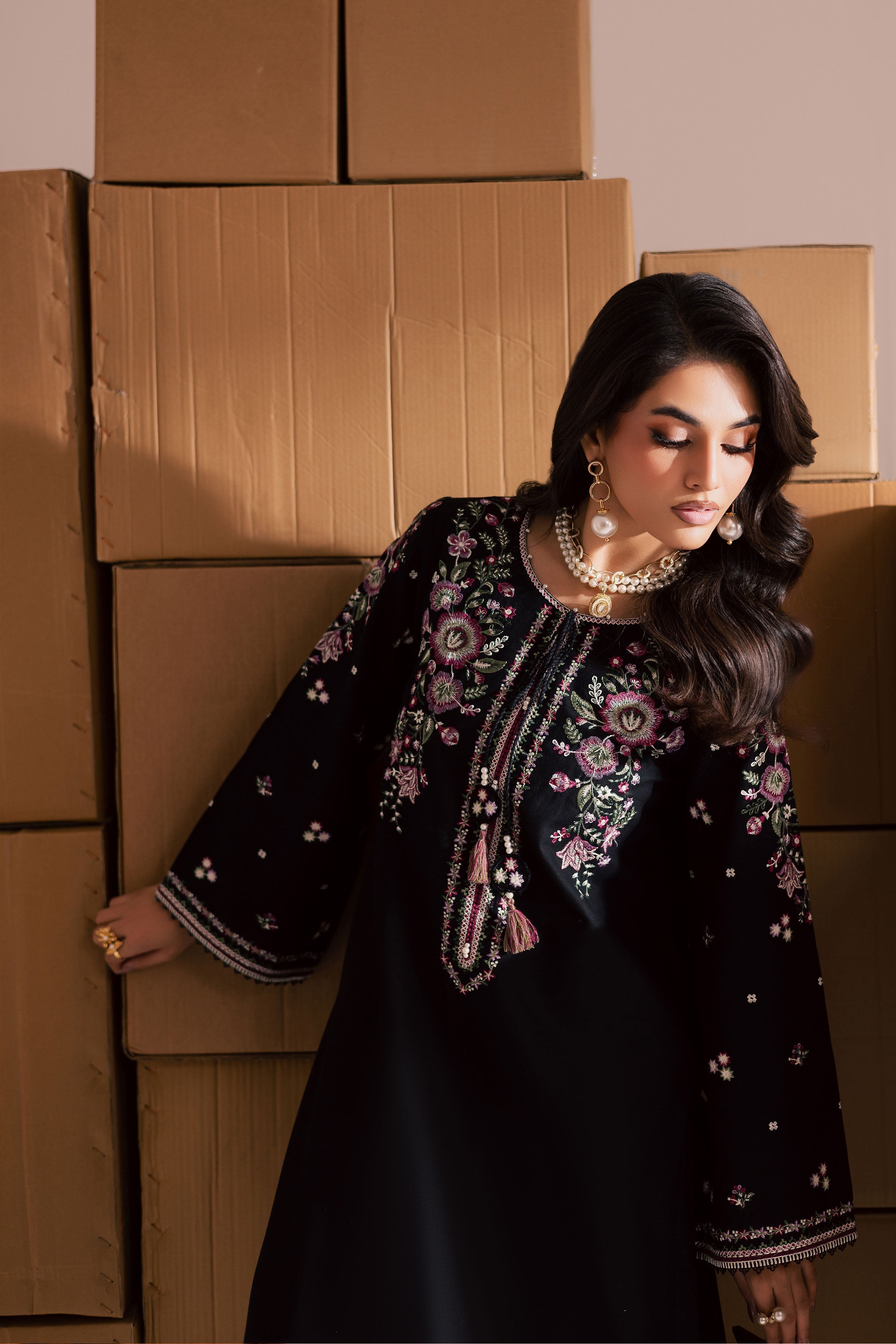 Deejo 2Pc Embroidered Dress