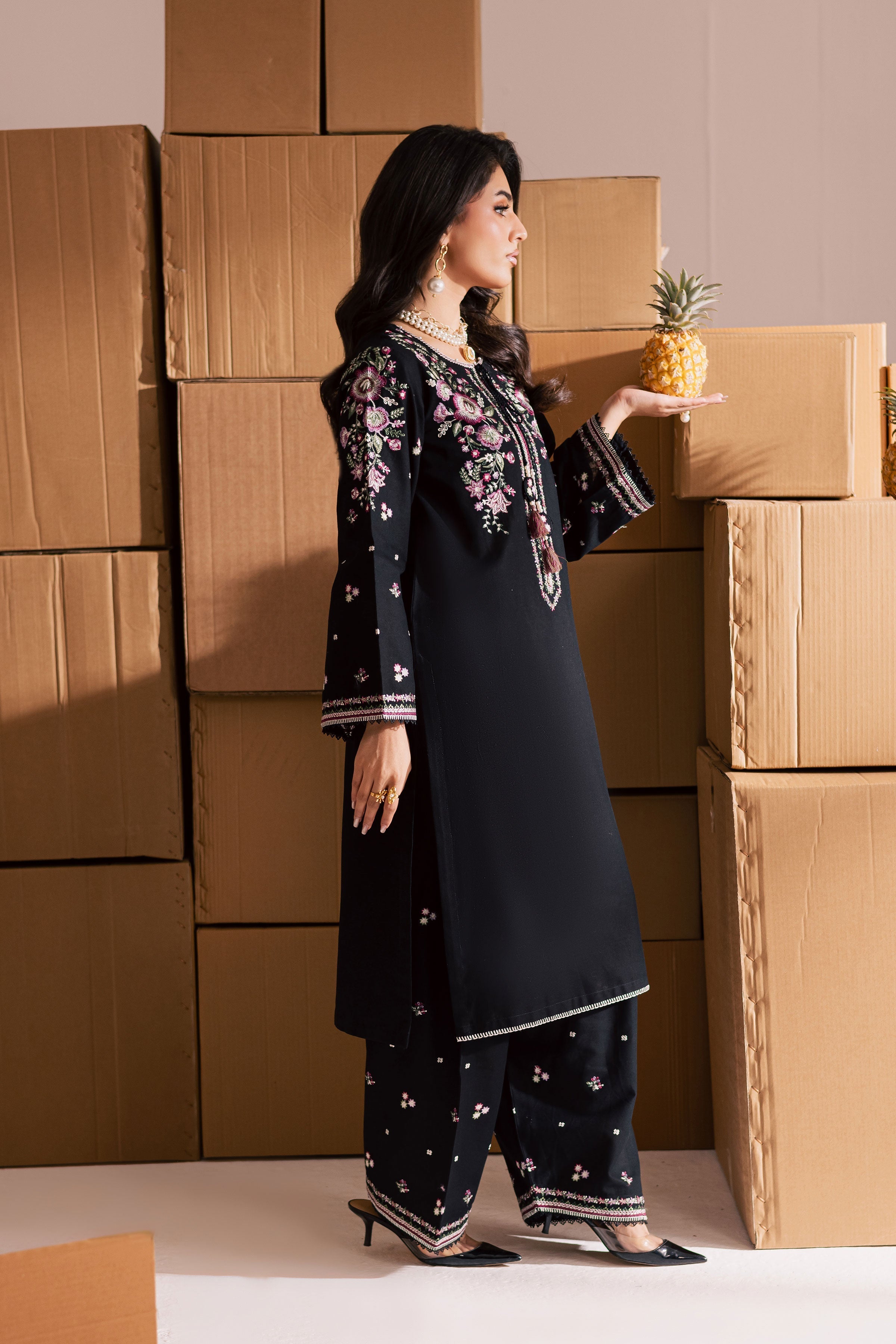 Deejo 2Pc Embroidered Dress