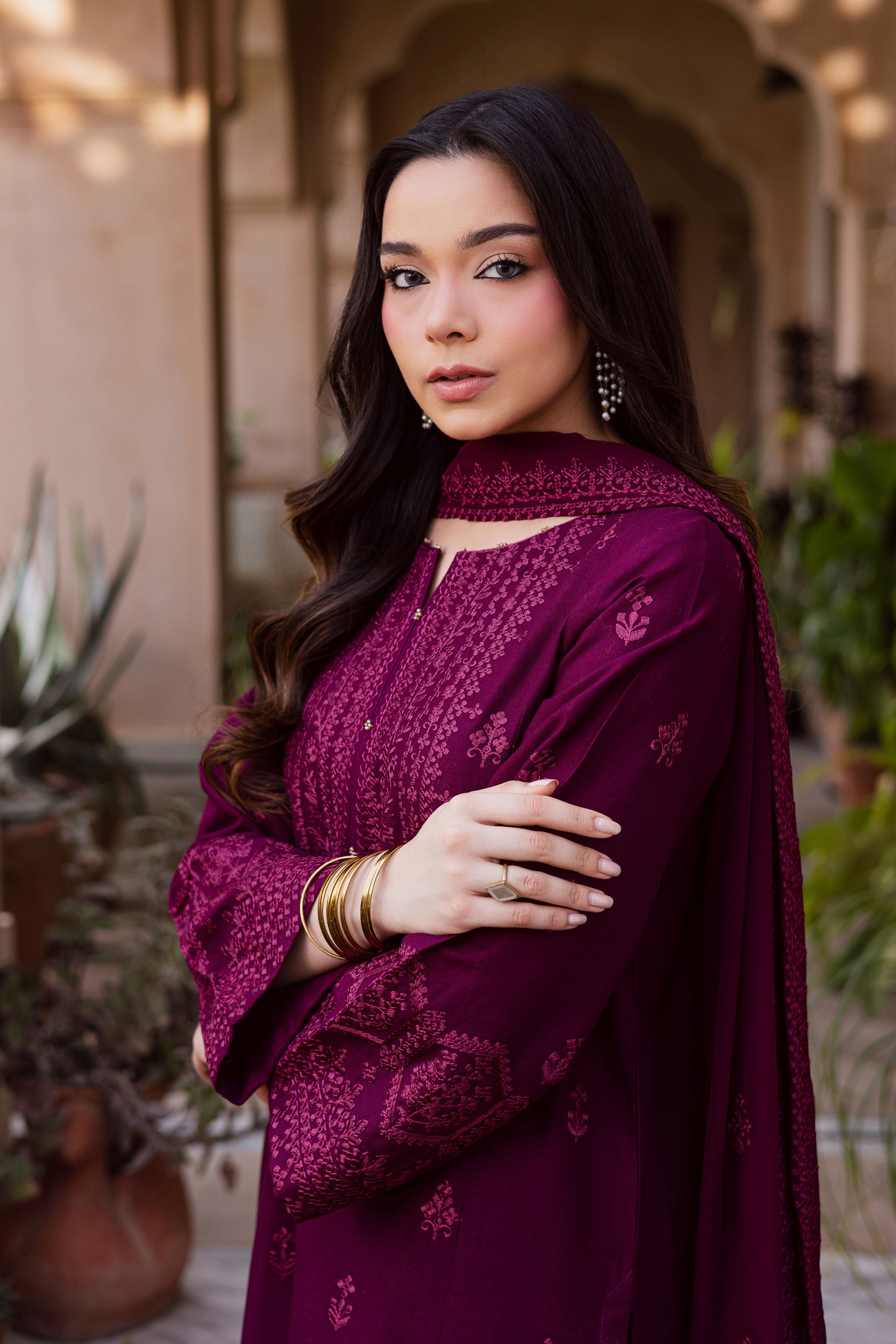 Hezlin 3Pc Embroidered Dress