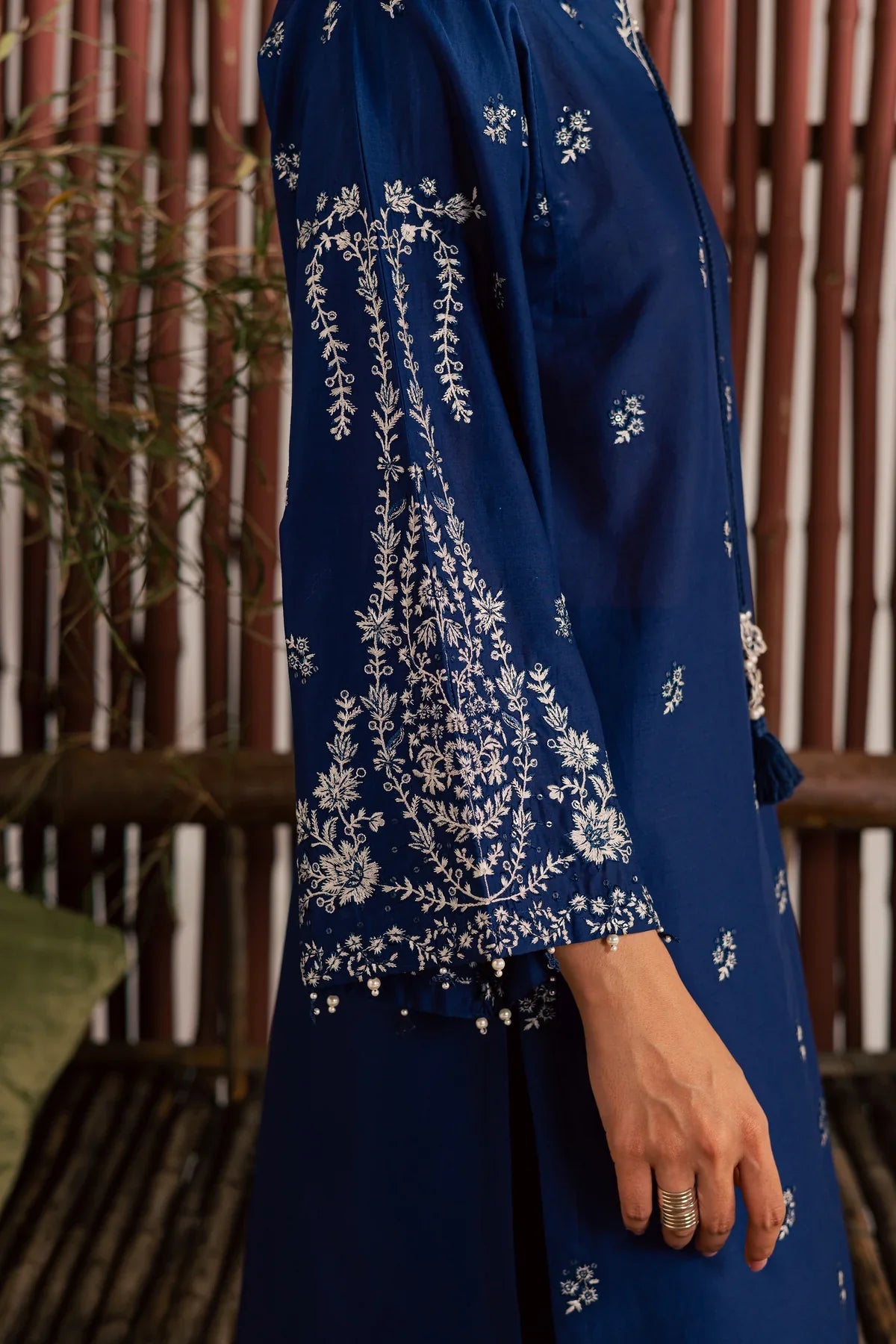 Blue Nairobi 2Pc Embroidered Dress