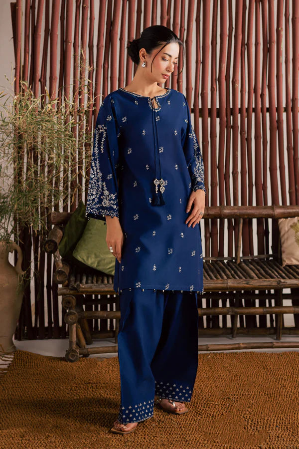 Blue Nairobi 2Pc Embroidered Dress