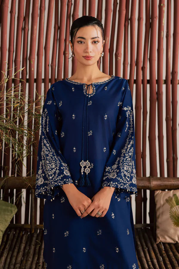Blue Nairobi 2Pc Embroidered Dress