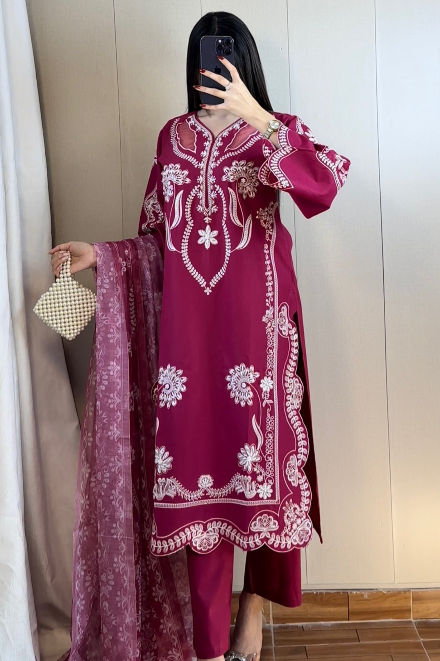 Ruby 3Pc Embroidered Dress