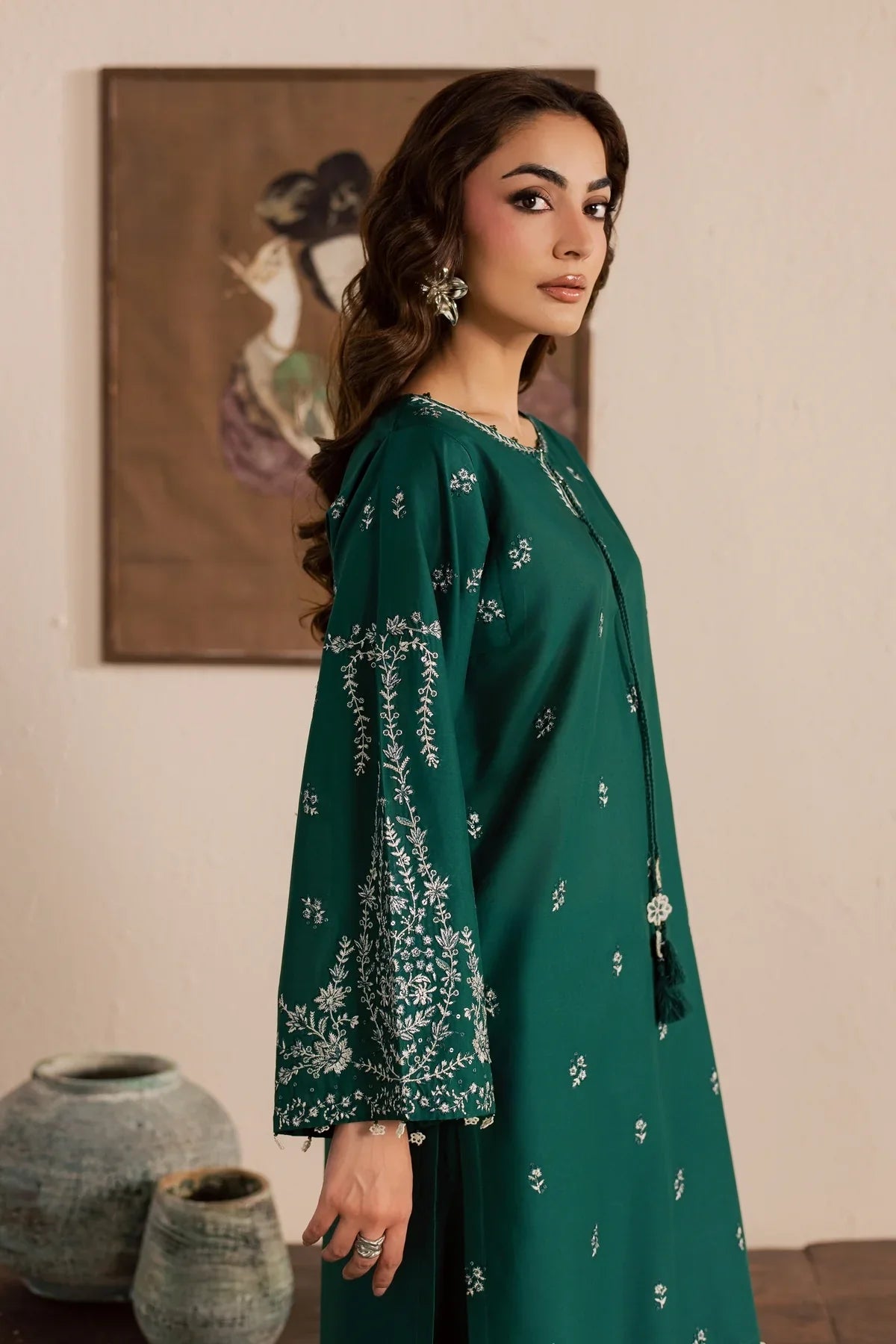 Green Nairobi 2Pc Embroidered Suit