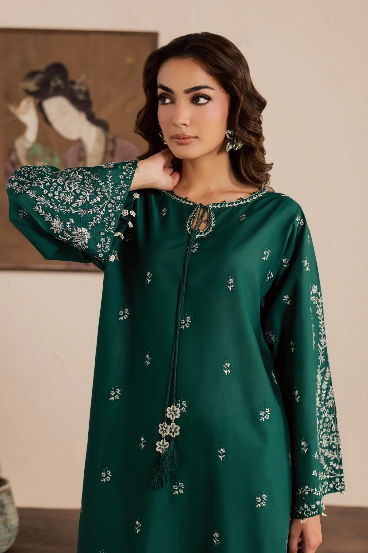 Green Nairobi 2Pc Embroidered Suit
