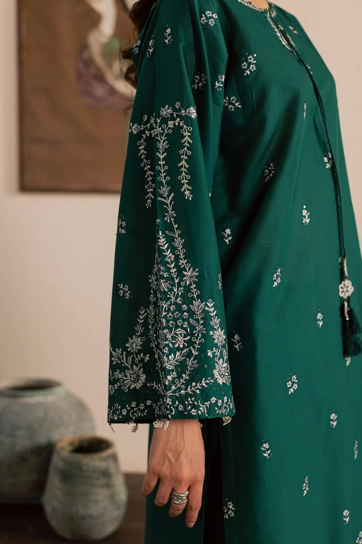 Green Nairobi 2Pc Embroidered Suit
