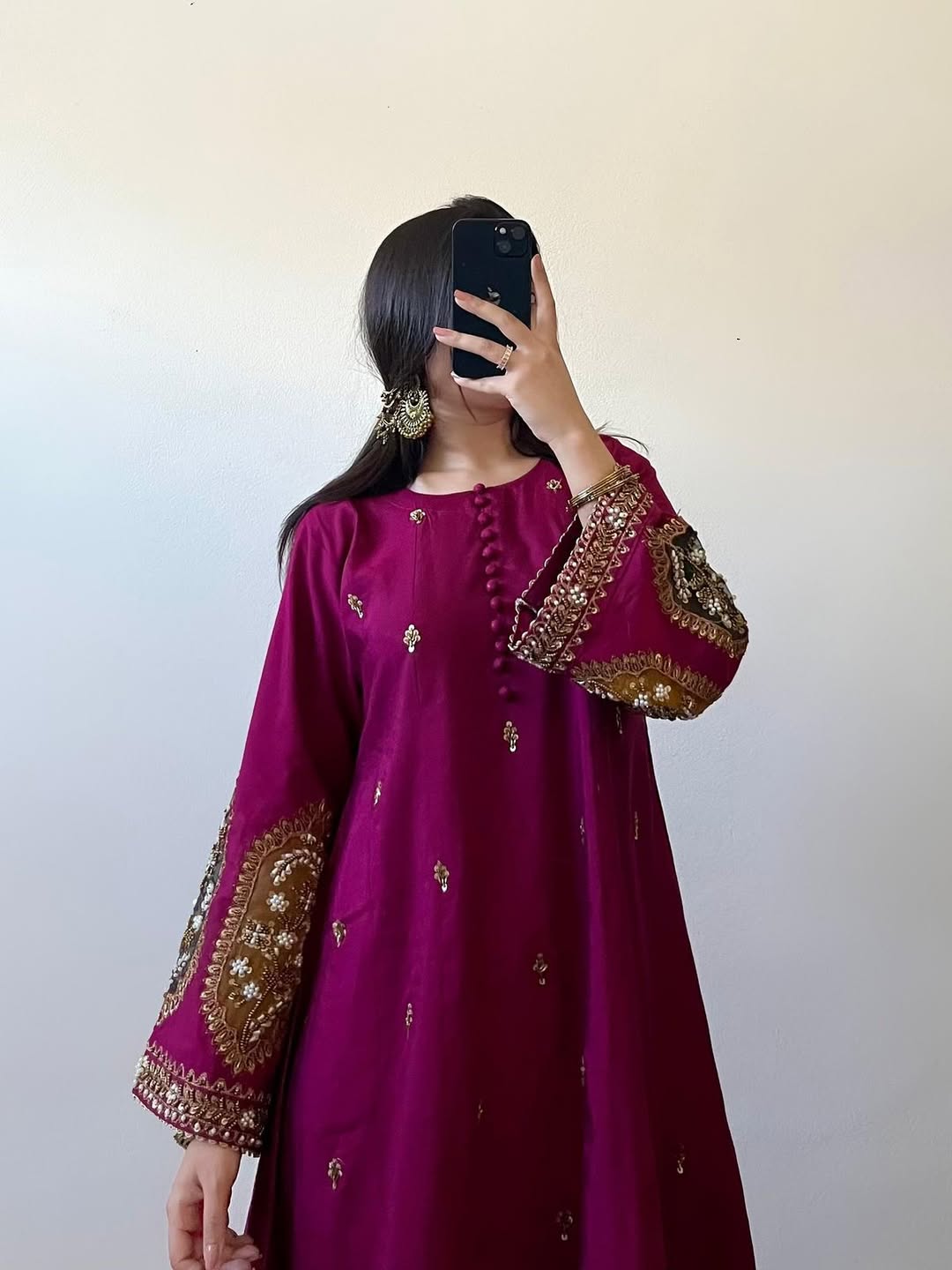 Zircon 2Pc Embroidered Dress
