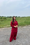 NEW ARRIVAL- SCARLET 2PC FARSHI SET