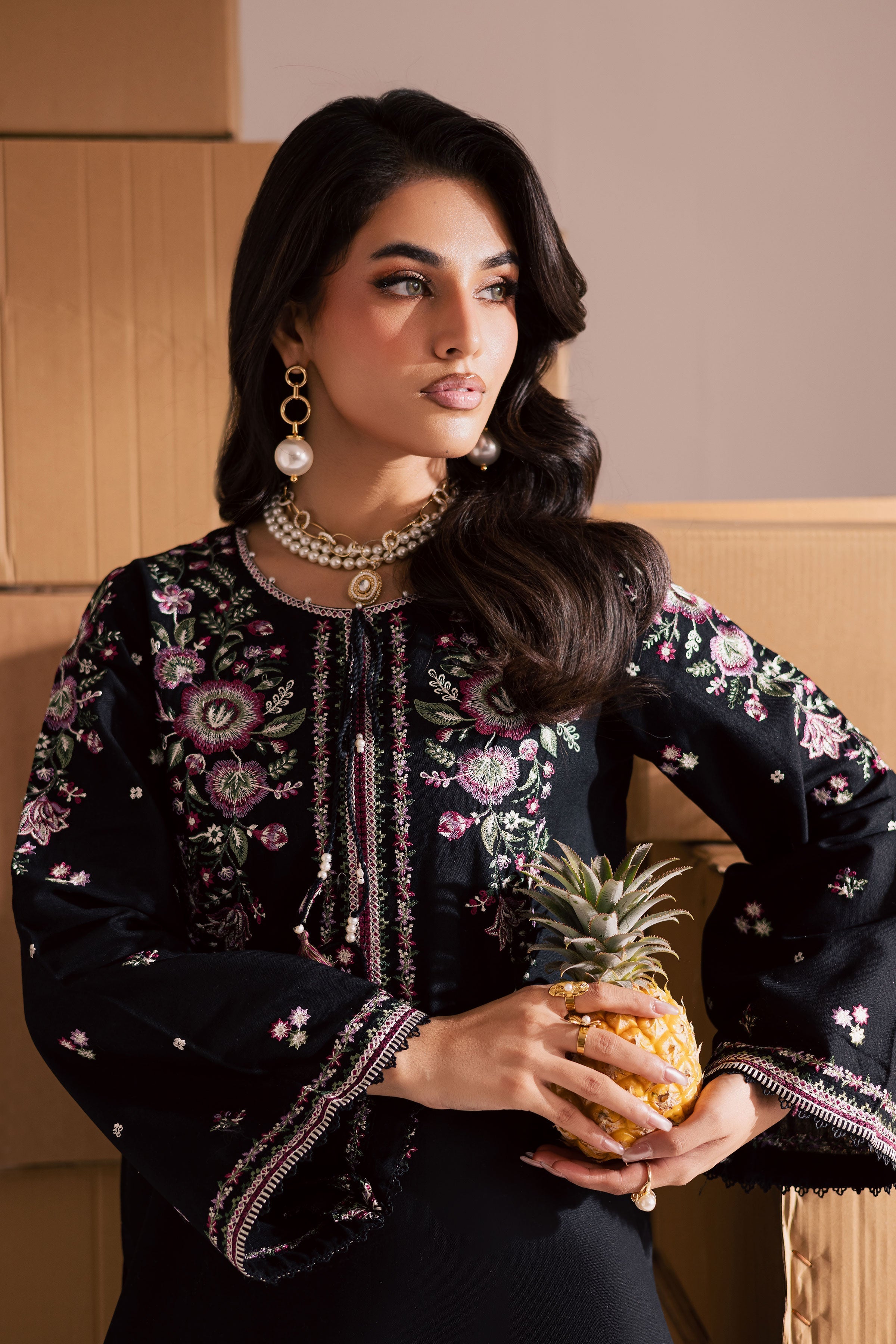 Deejo 2Pc Embroidered Dress
