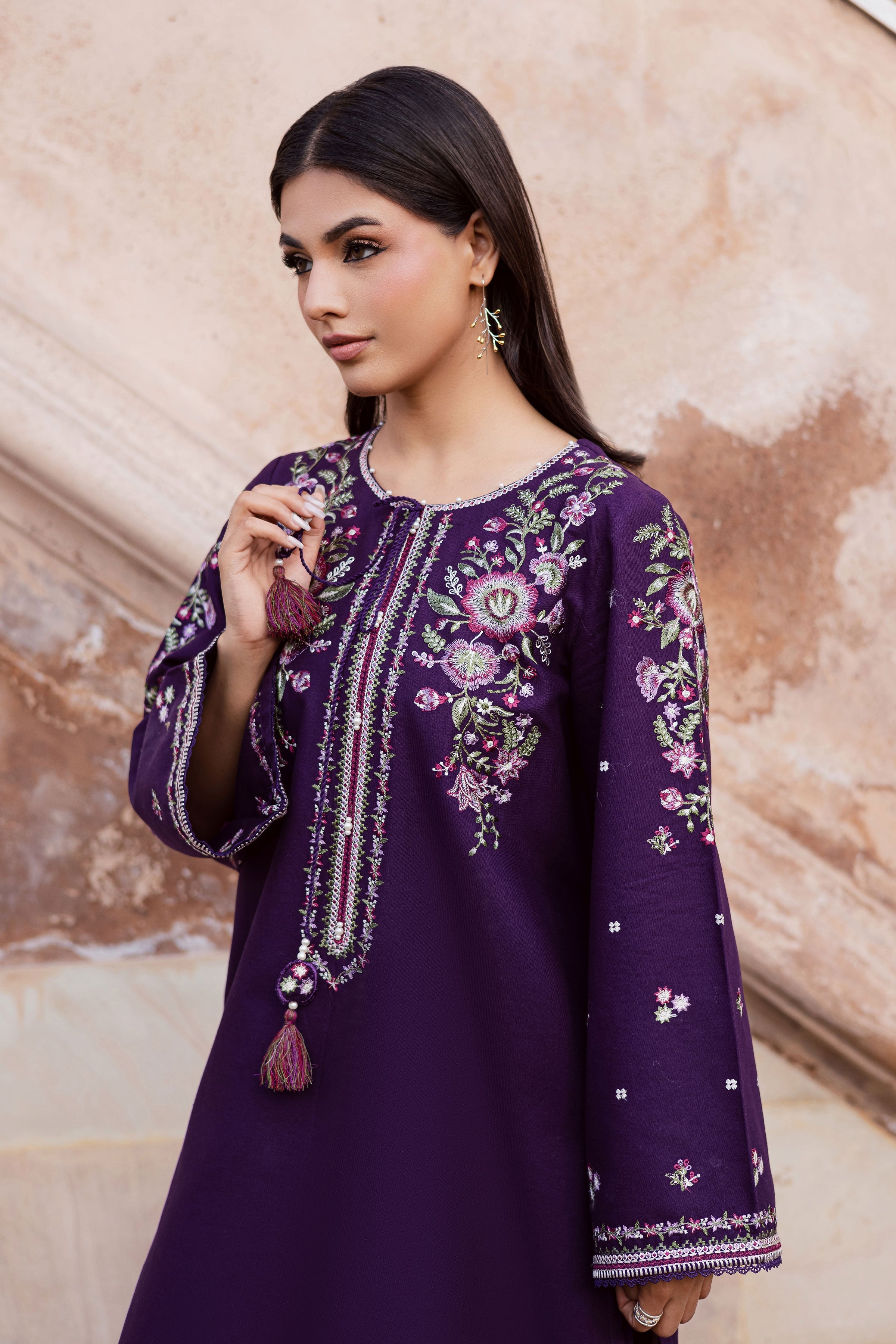 Deejo Iris 2Pc Embroidered Dress