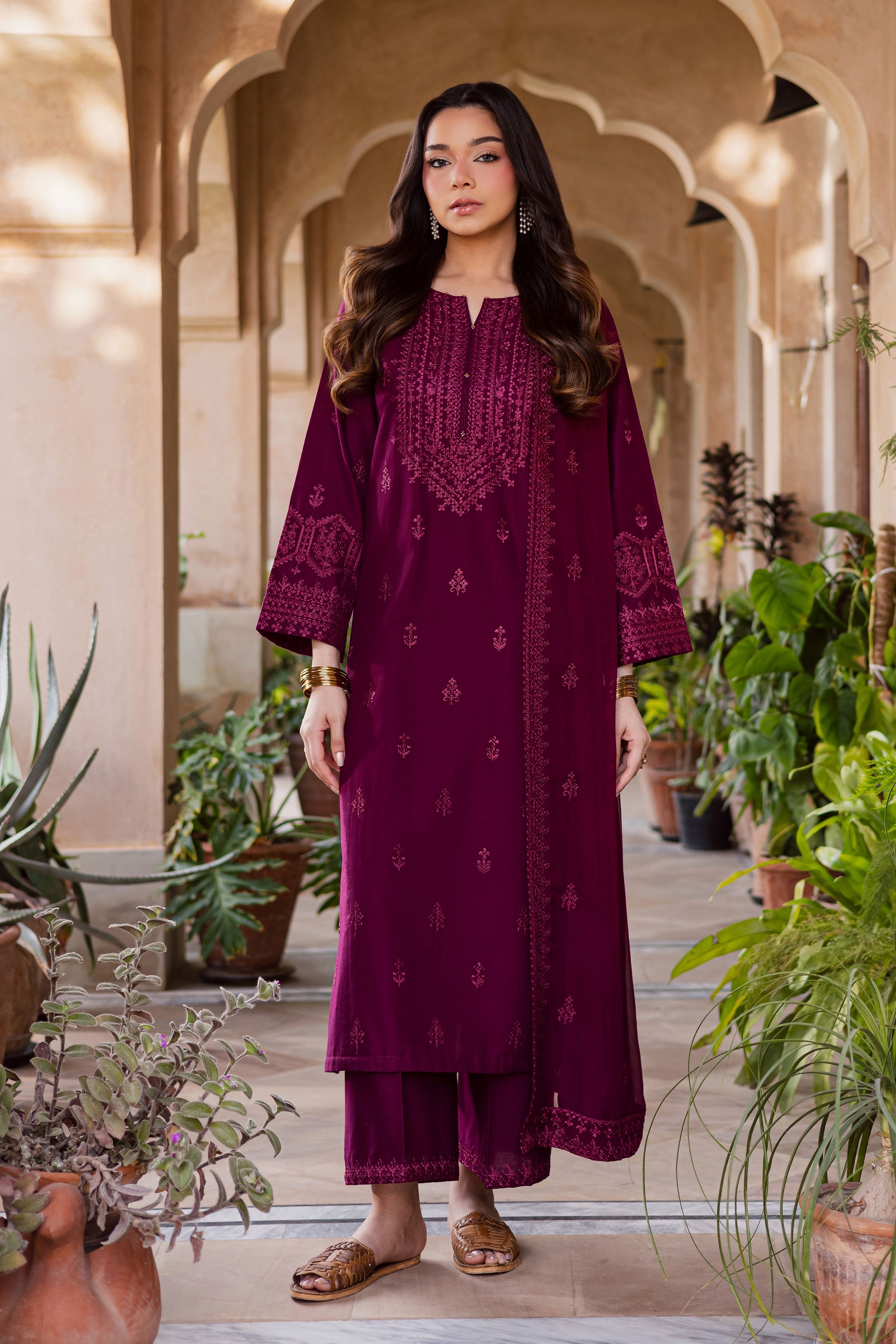 Hezlin 3Pc Embroidered Dress