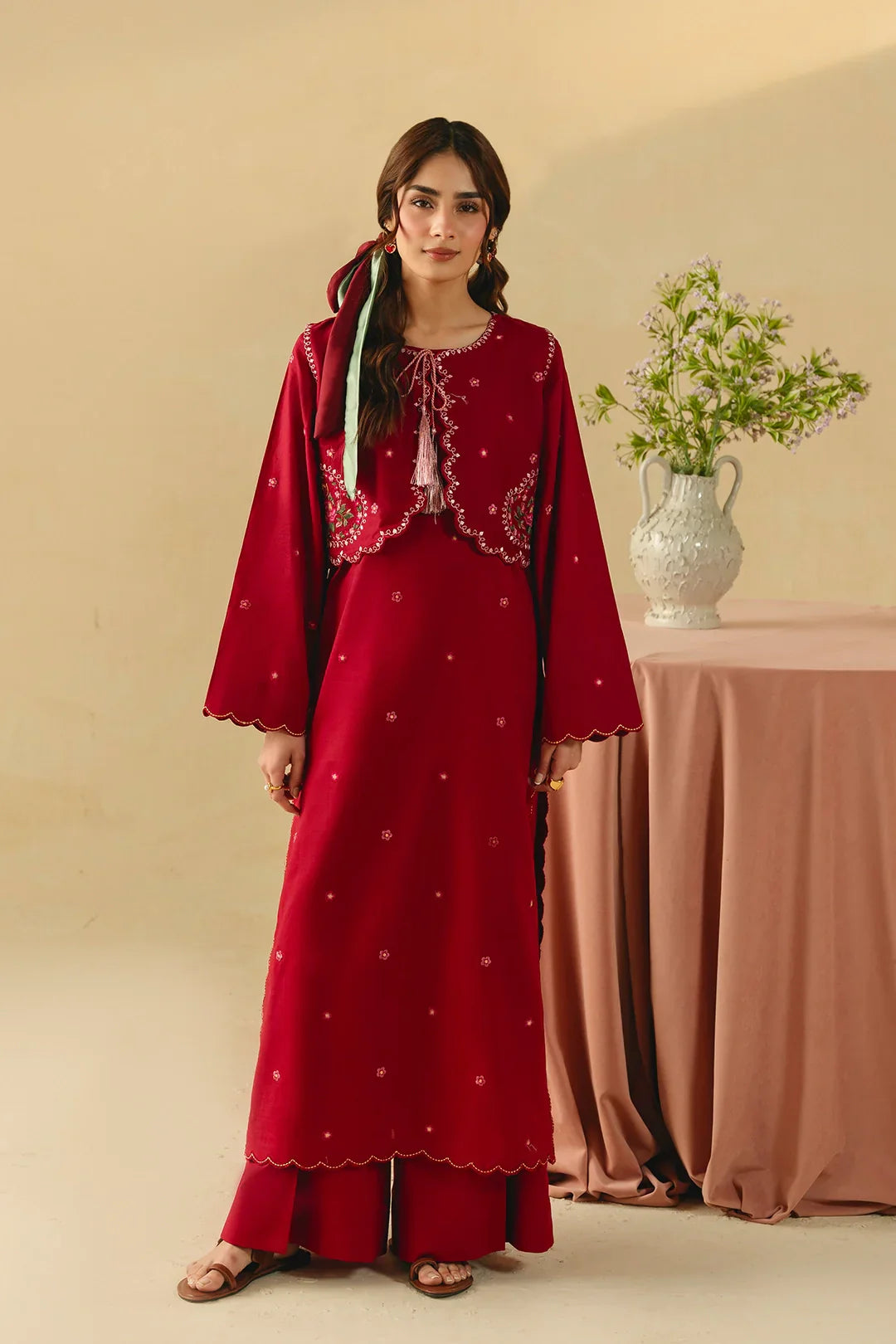 Green Nairobi 2Pc Embroidered Dress
