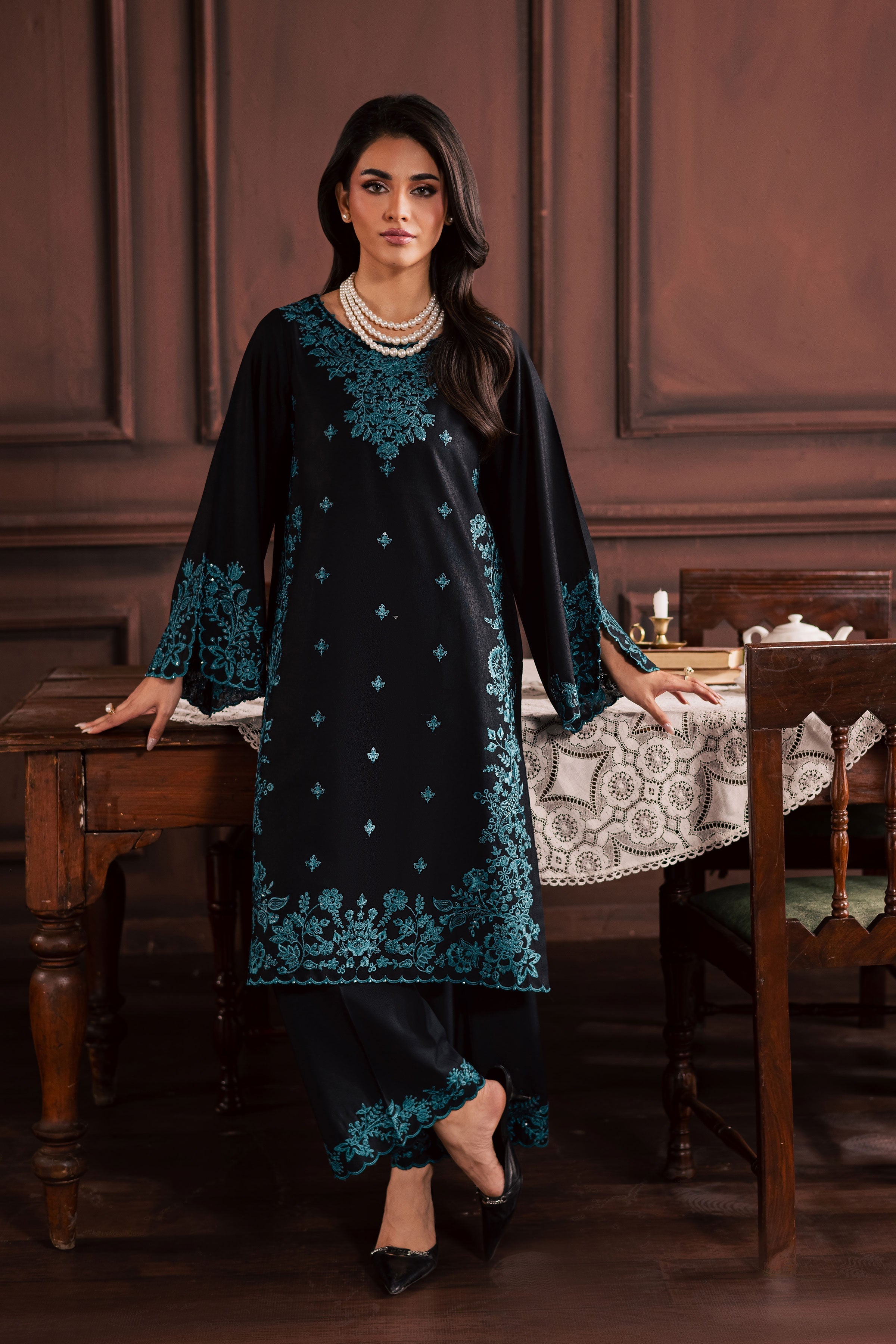 Dreamboat 2Pc Embroidered Dress