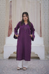Plum Aura 2Pc Solid Suit