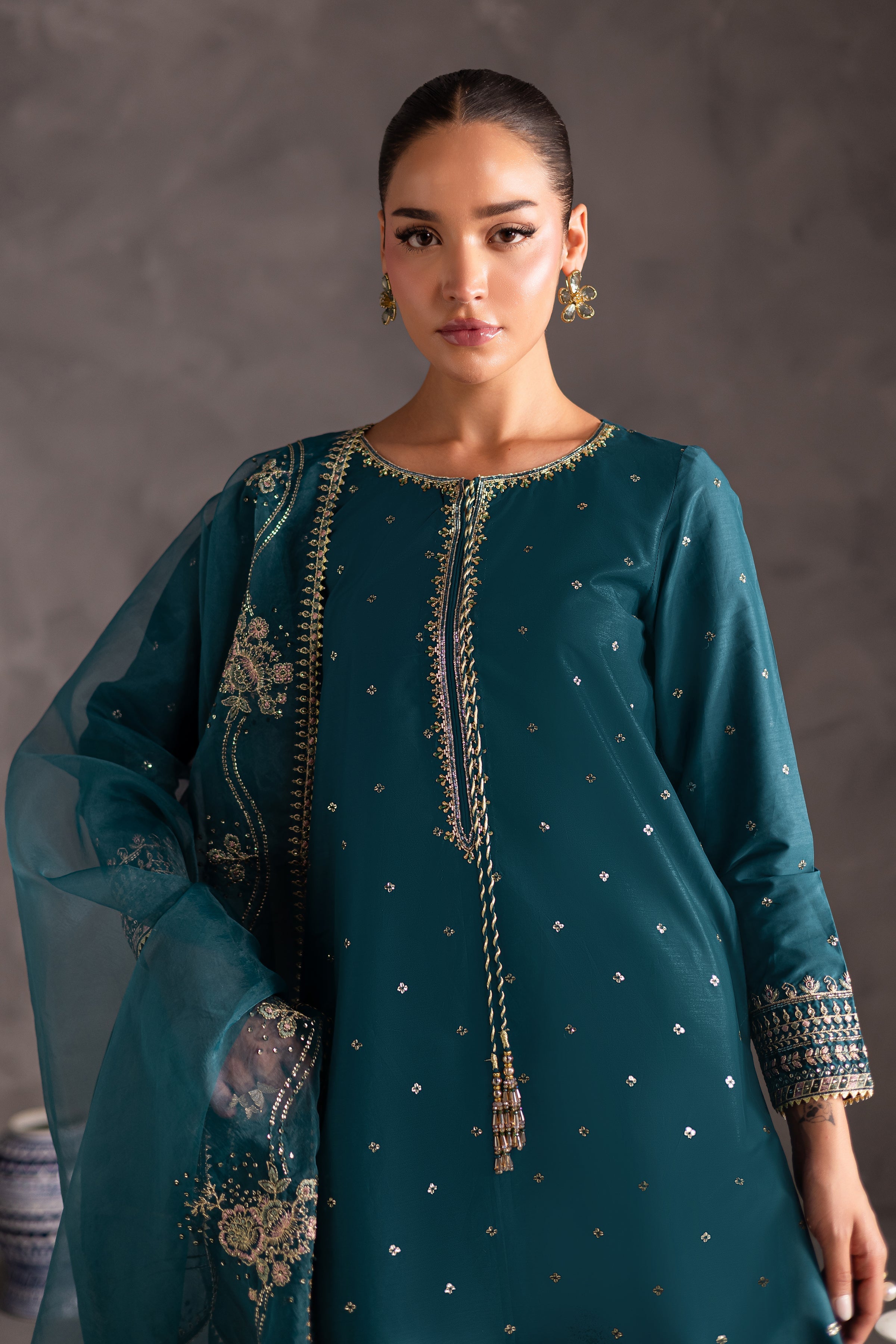 Maand 3Pc Embroidered Dress