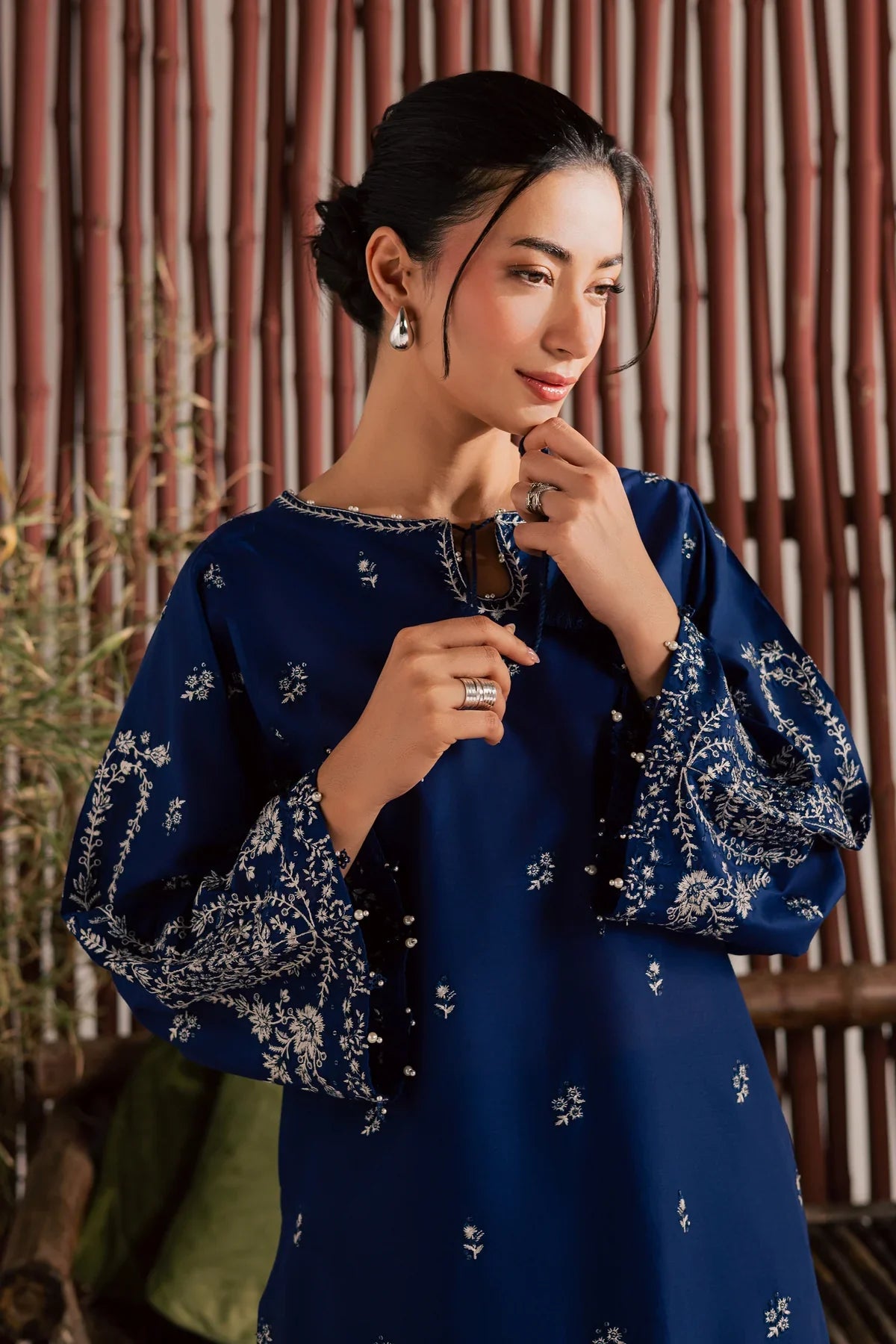 Blue Nairobi 2Pc Embroidered Dress