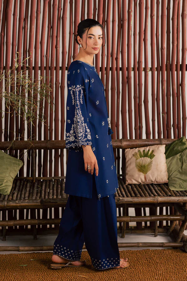 Blue Nairobi 2Pc Embroidered Dress