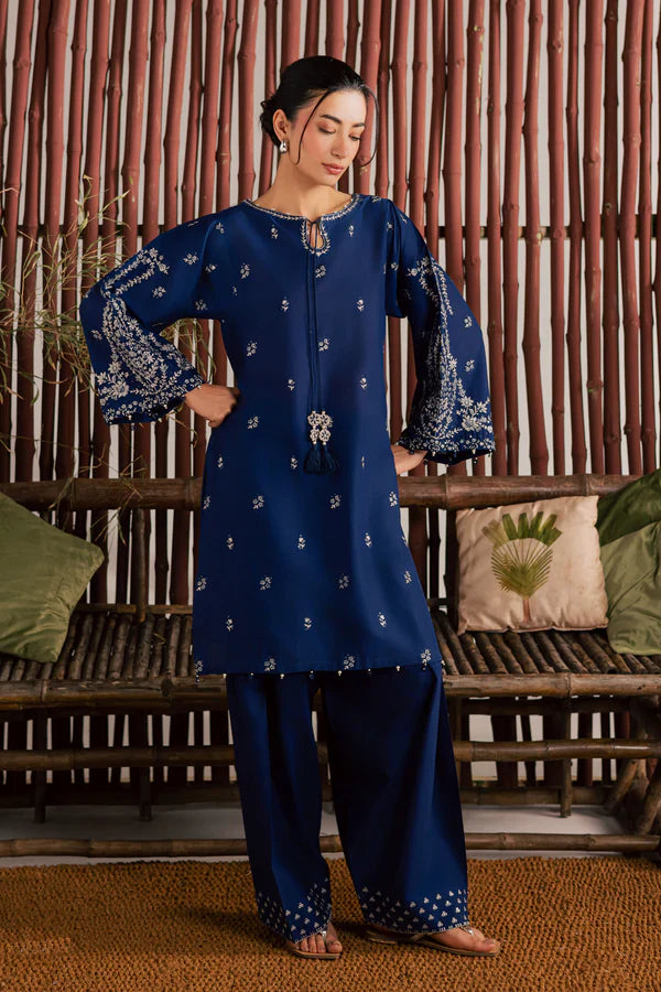 Blue Nairobi 2Pc Embroidered Dress