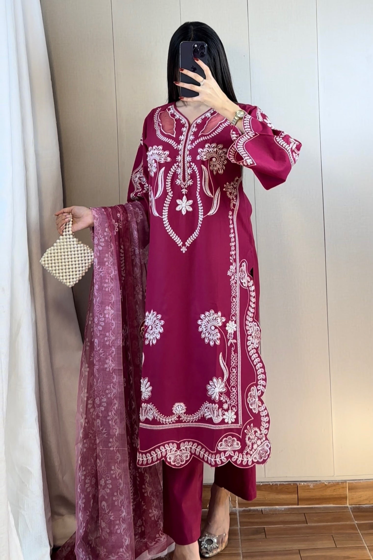 Ruby 3Pc Embroidered Dress