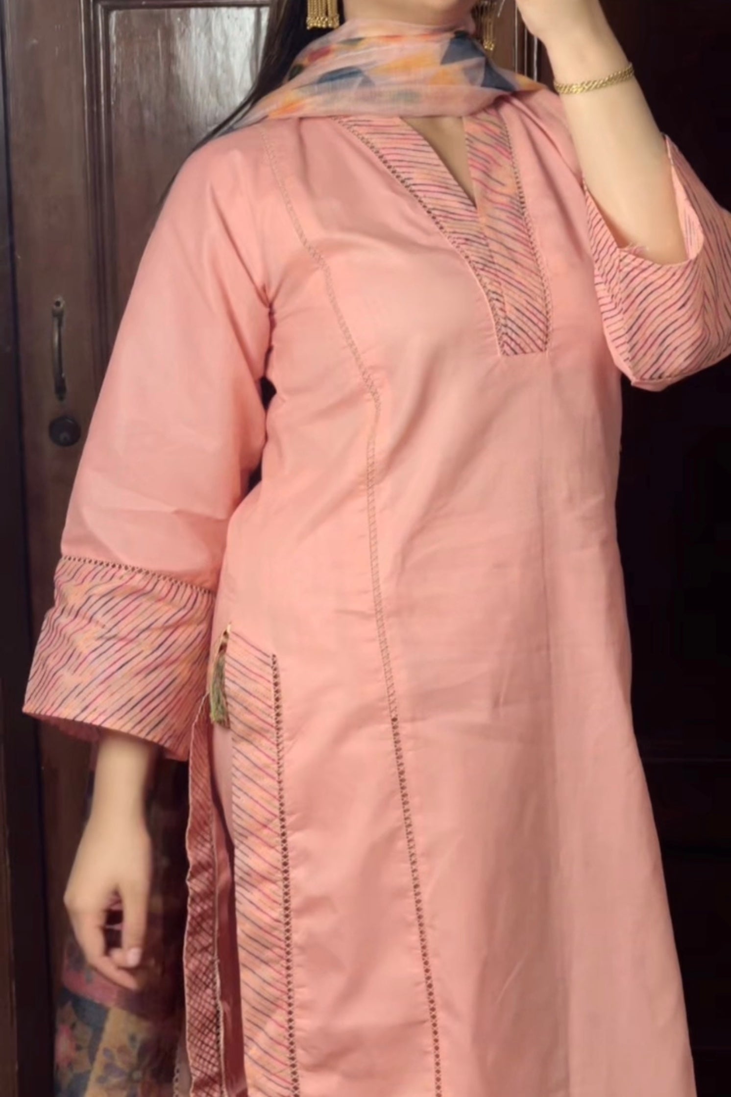 NEW ARRIVAL - HOOR 3PC EMBROIDERED DRESS