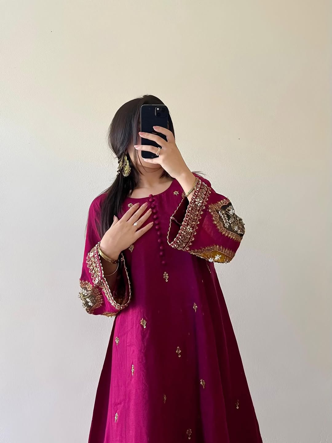 Zircon 2Pc Embroidered Dress