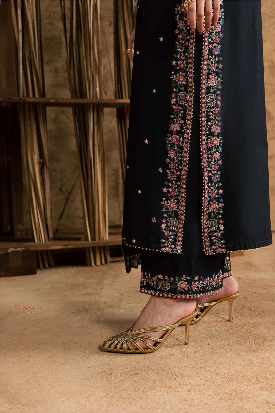 Johana 3Pc Embroidered Dress