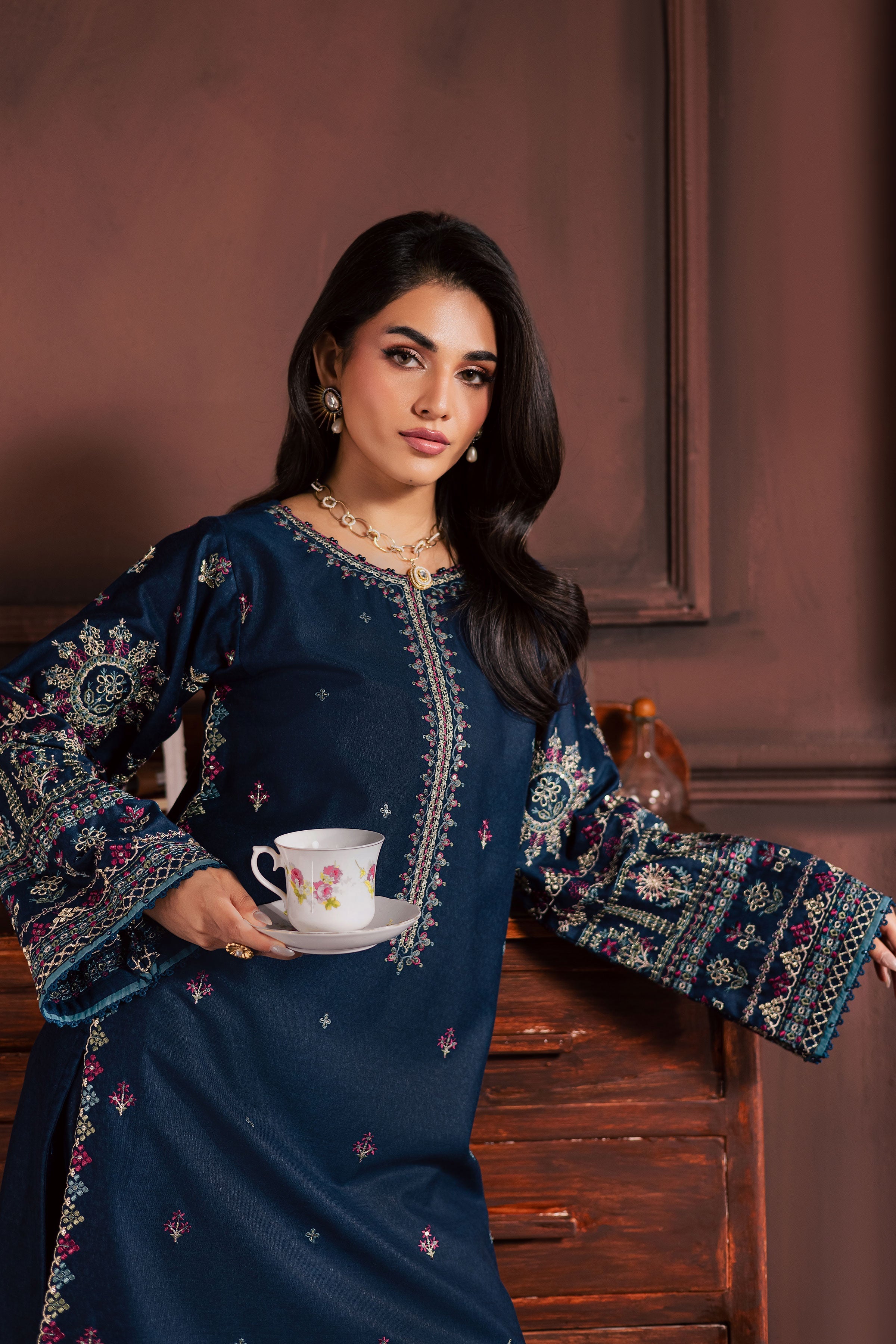 Shajjar 2Pc Embroidered Dress