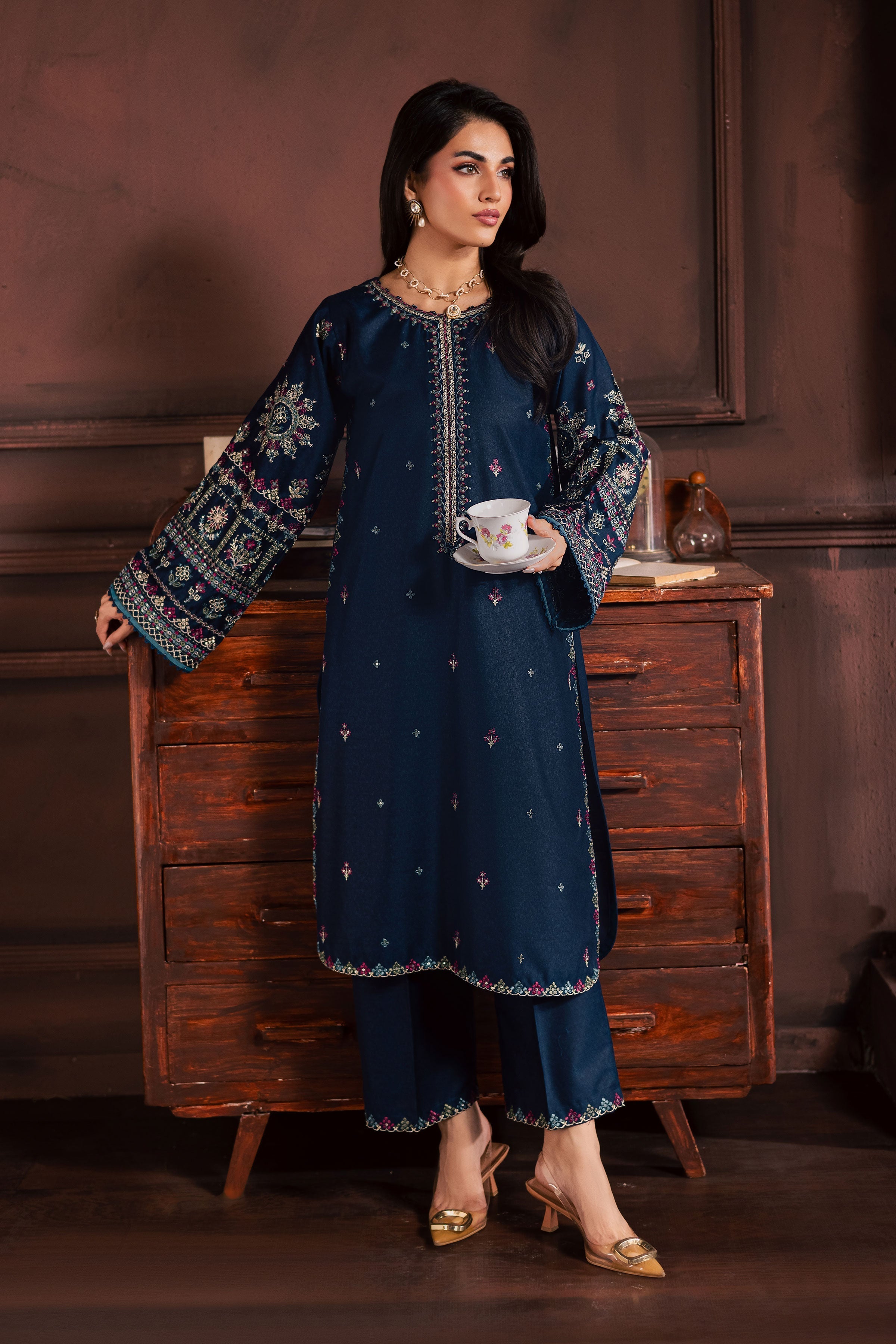 Shajjar 2Pc Embroidered Dress