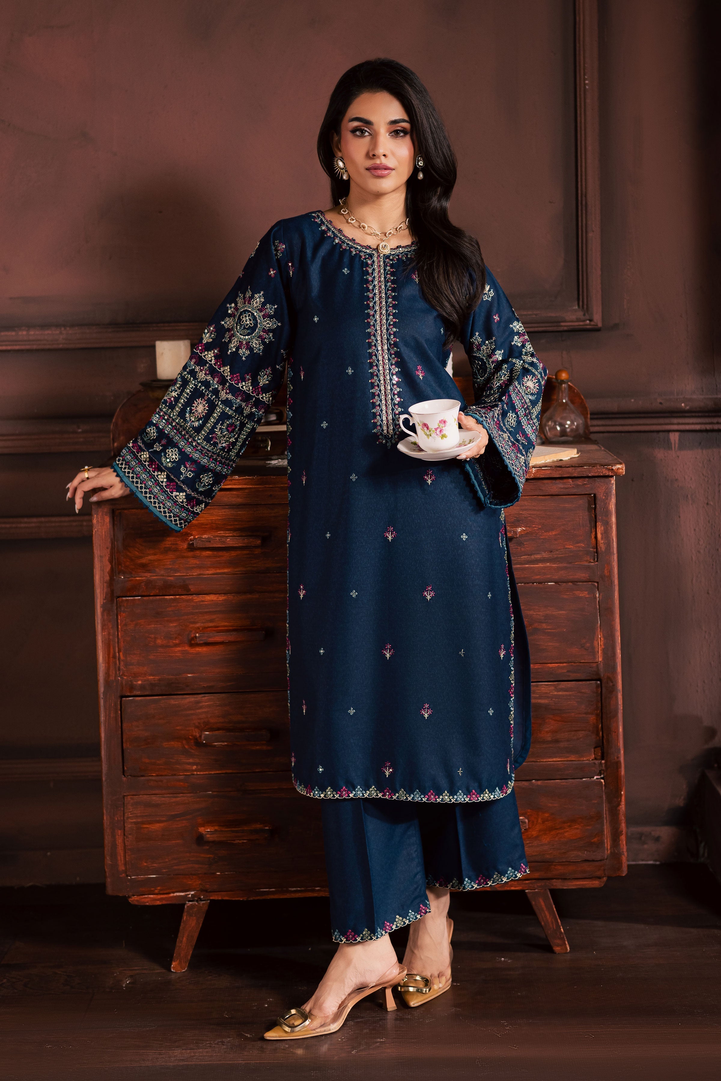 Shajjar 2Pc Embroidered Dress